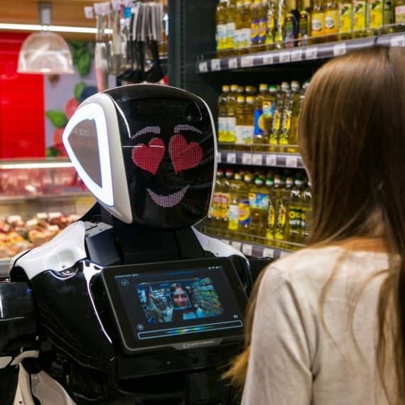 Robôs para o varejo: robôs físicos em lojas e centros comerciais